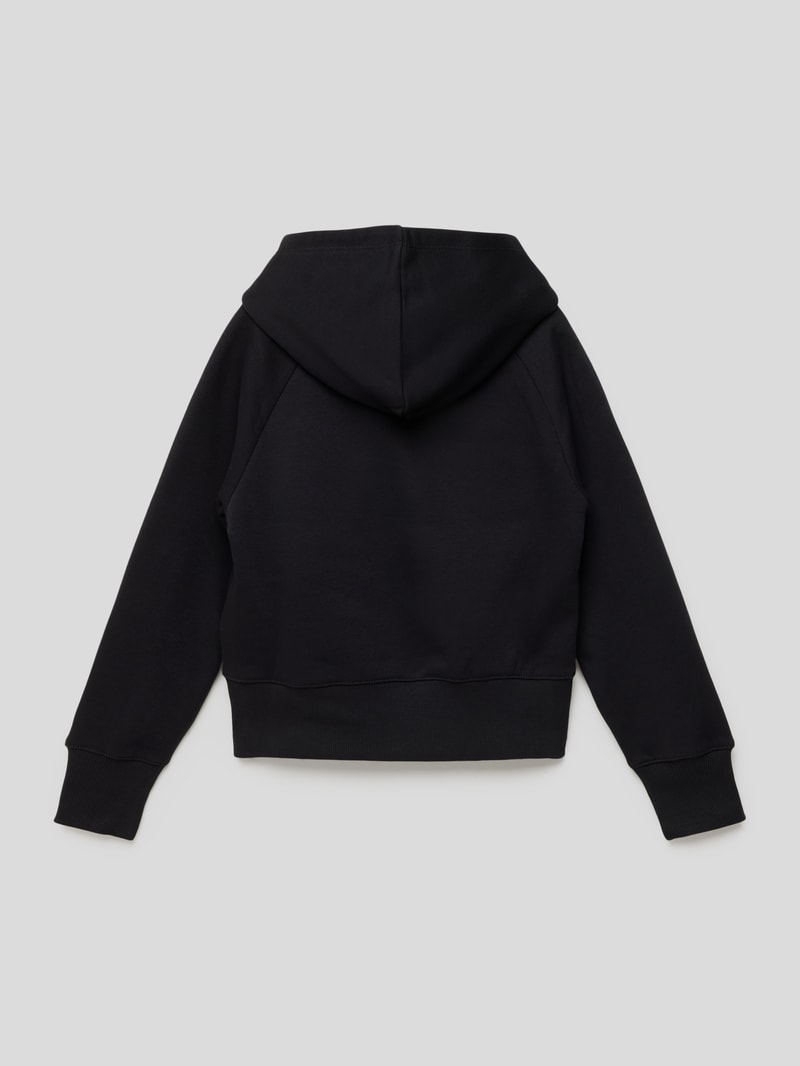 Hoodie mit Label-Stitching Modell 'Rochester' in schwarz