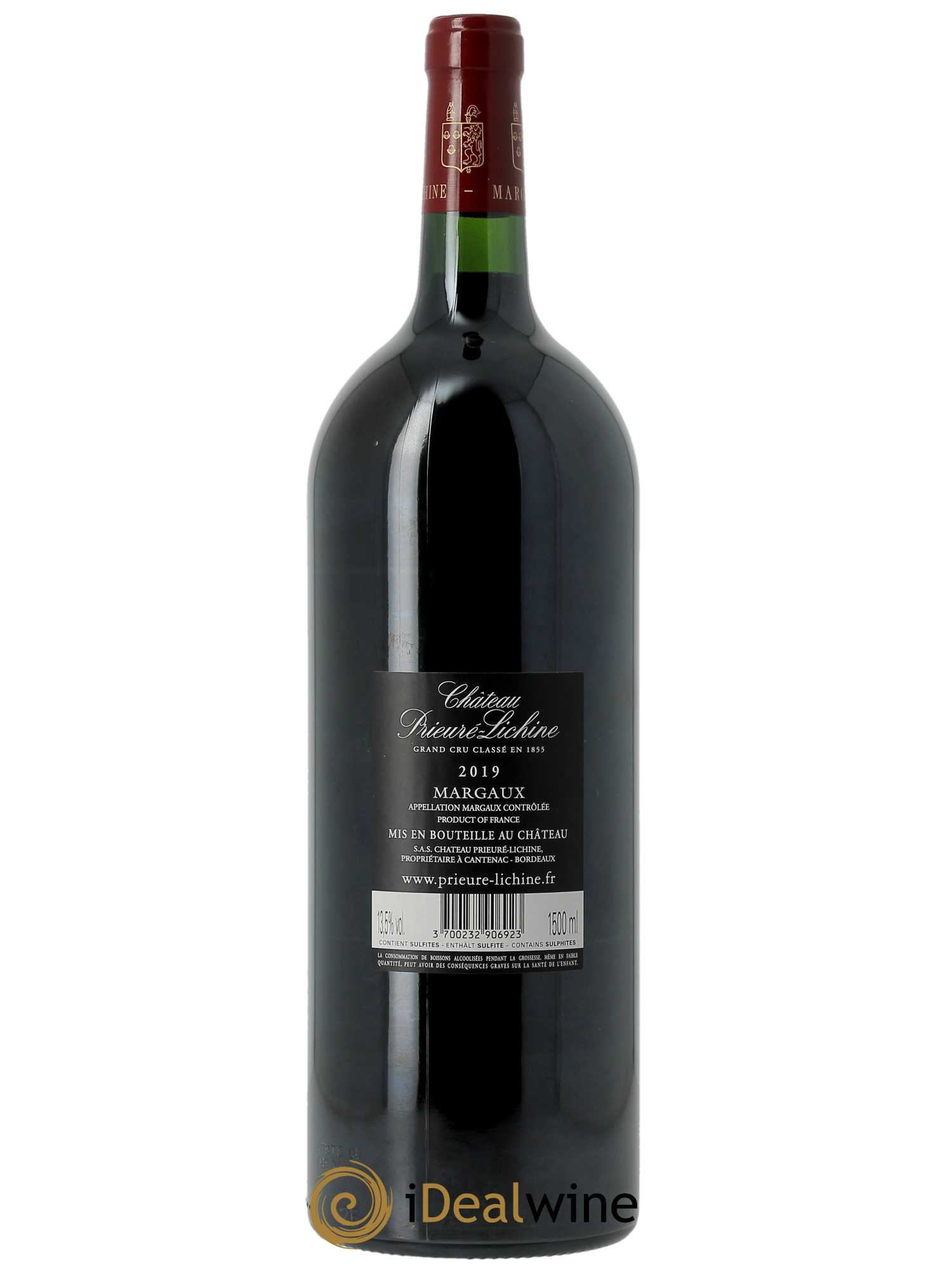 Château Prieuré Lichine 4ème Grand Cru Classé (CBO à partir de 6 mg) 2019 - Lot de 1 Magnum