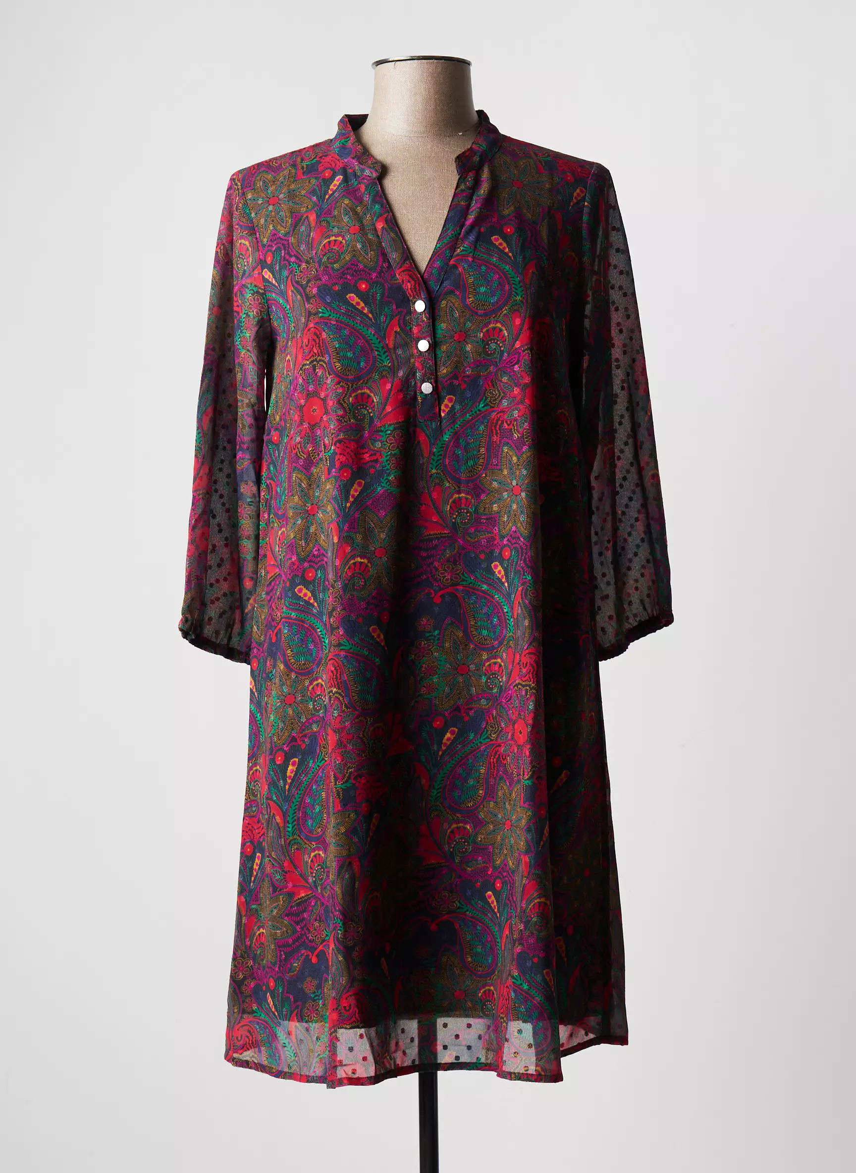La Fiancee Robes Mi Longues Femme couleur rose