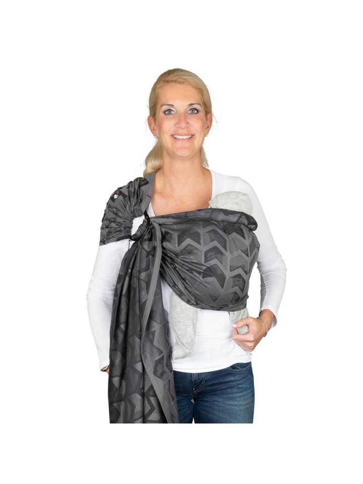 Hoppediz Babytragetuch Ring-Sling kbA in Amsterdam black günstig kaufen 70 x 200 cm