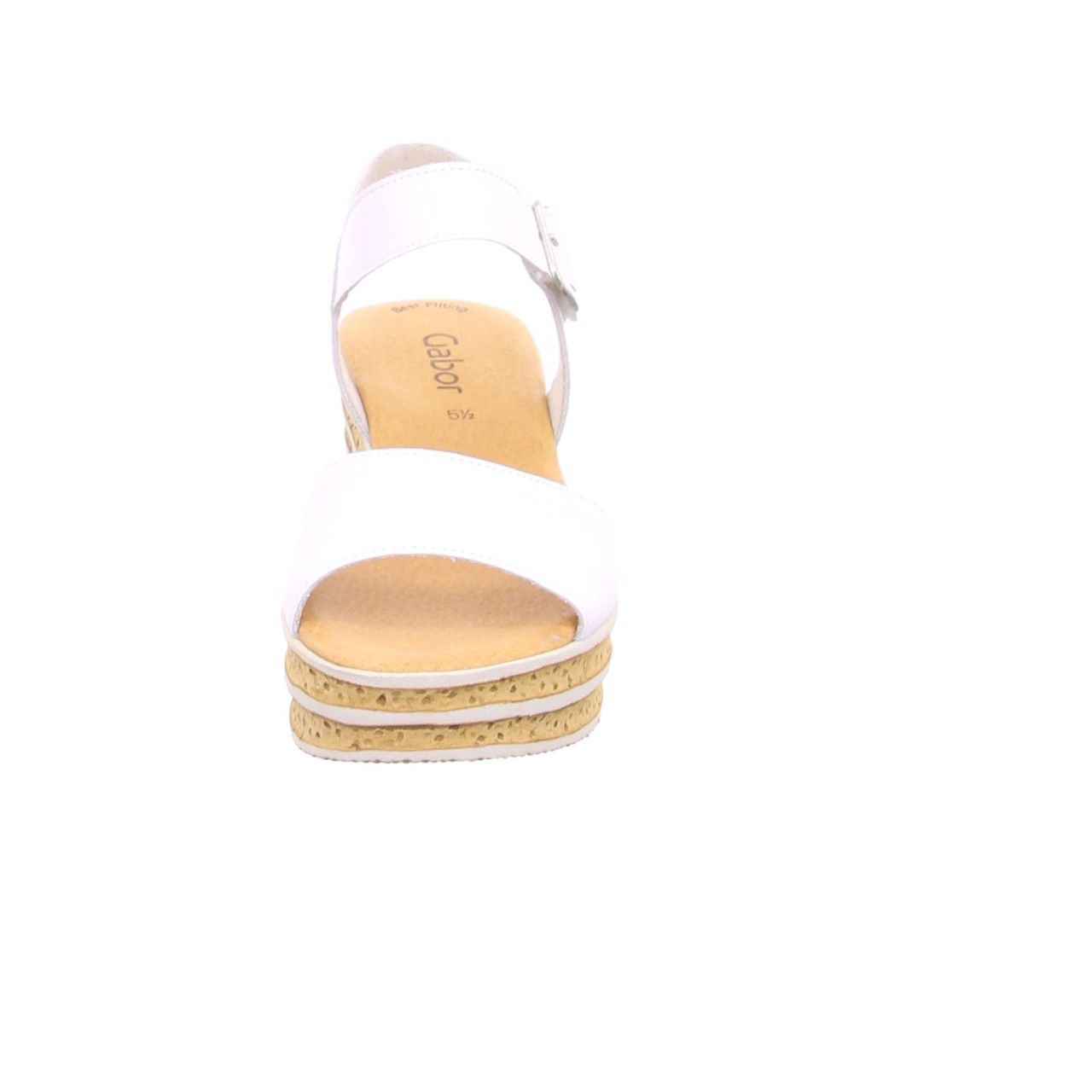GABOR Komfort Sandalen weiss Gabor Fashion Keilsandalette 24.651.21 W