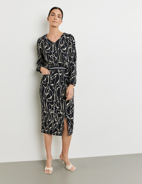 Midirock mit Jacquard-Muster