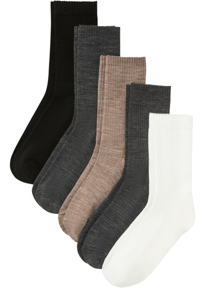 Thermo Tennissocken (5er Pack) mit Innenfrottee in Sohle
