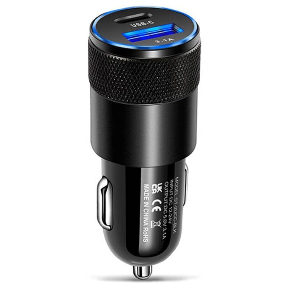 Gravizone Auto Ladegerät USB Typ C Ladeadapter KFZ Zigarettenanzünder KFZ-Adapter Usb zu Usb