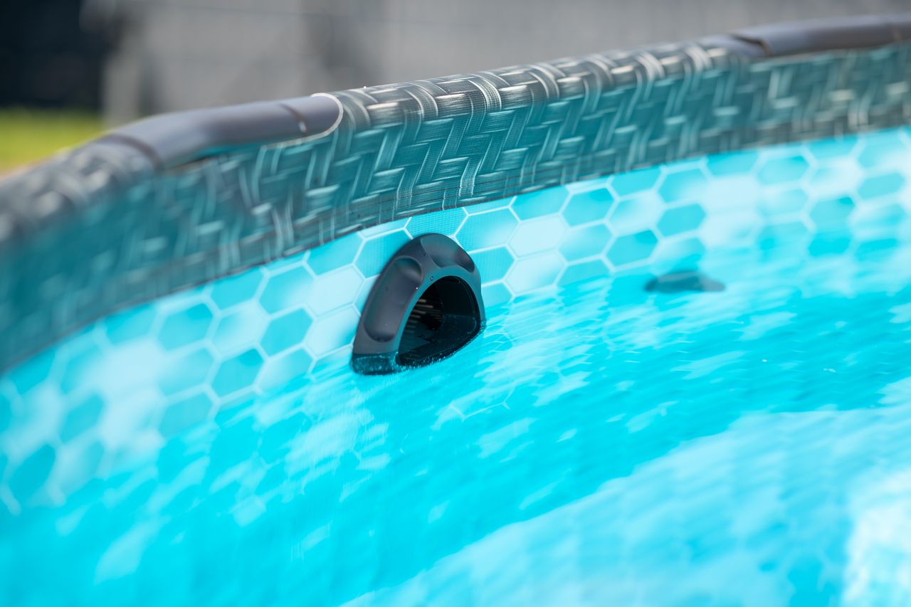 Summer Waves Active Pool Elite Pool Komplett-Set inkl. Filterpumpe & Poolcover Ø 488x122 cm rattan grau