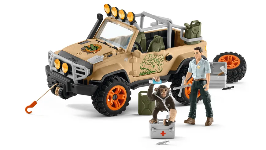 Schleich 42410 - Wild Life - Geländewagen mit Seilwinde
