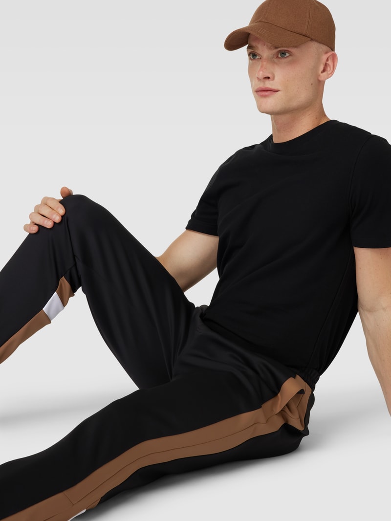 Sweatpants mit Galonstreifen Modell 'Lamont' in schwarz