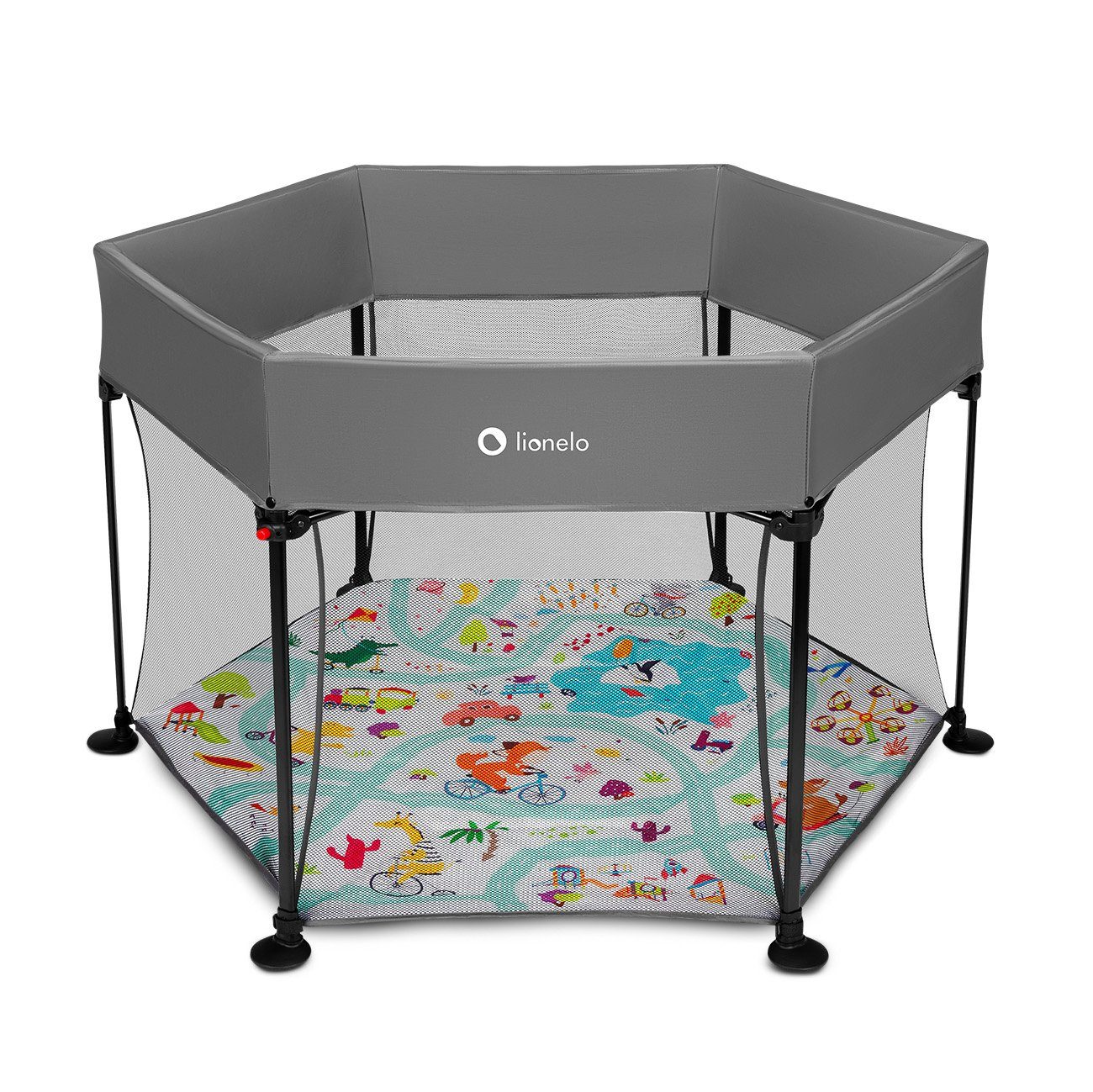 lionelo Laufgitter ROEL (TOP), Großformat LockGuard Tasche bis 15kg Zusammenklappbar