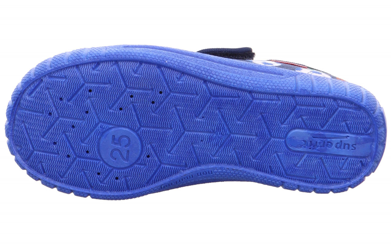 BILL - Blau/GrünHausschuh mit Klettverschluss