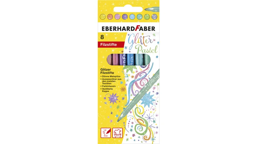 EBERHARD FABER  Filzstifte Glitzer Pastell