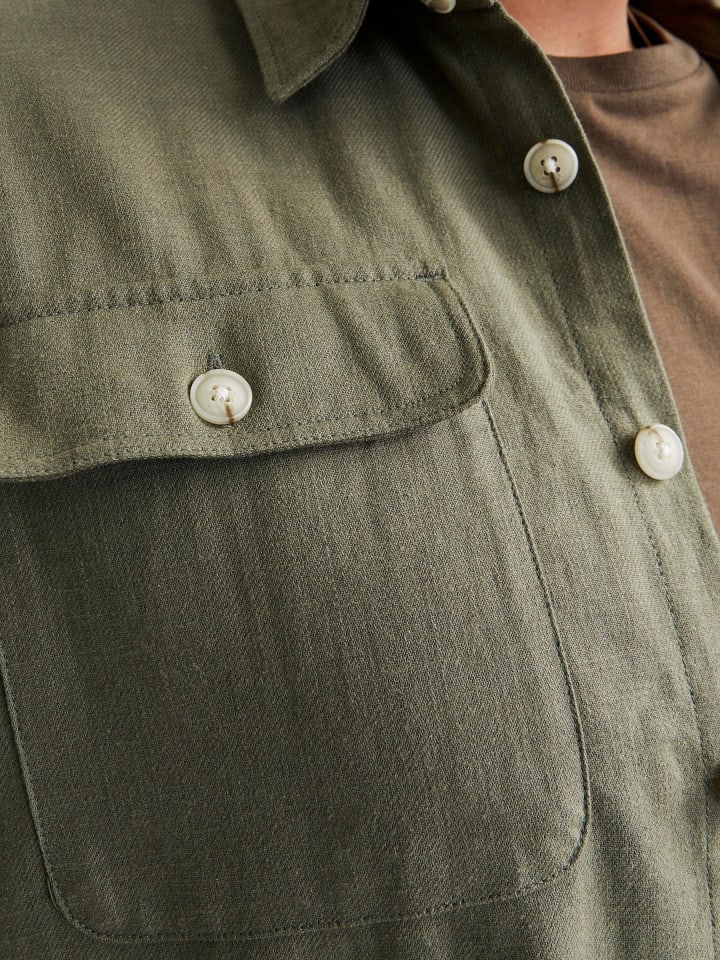 JACK & JONES PLUS Overshirt in Tea Leaf günstig kaufen