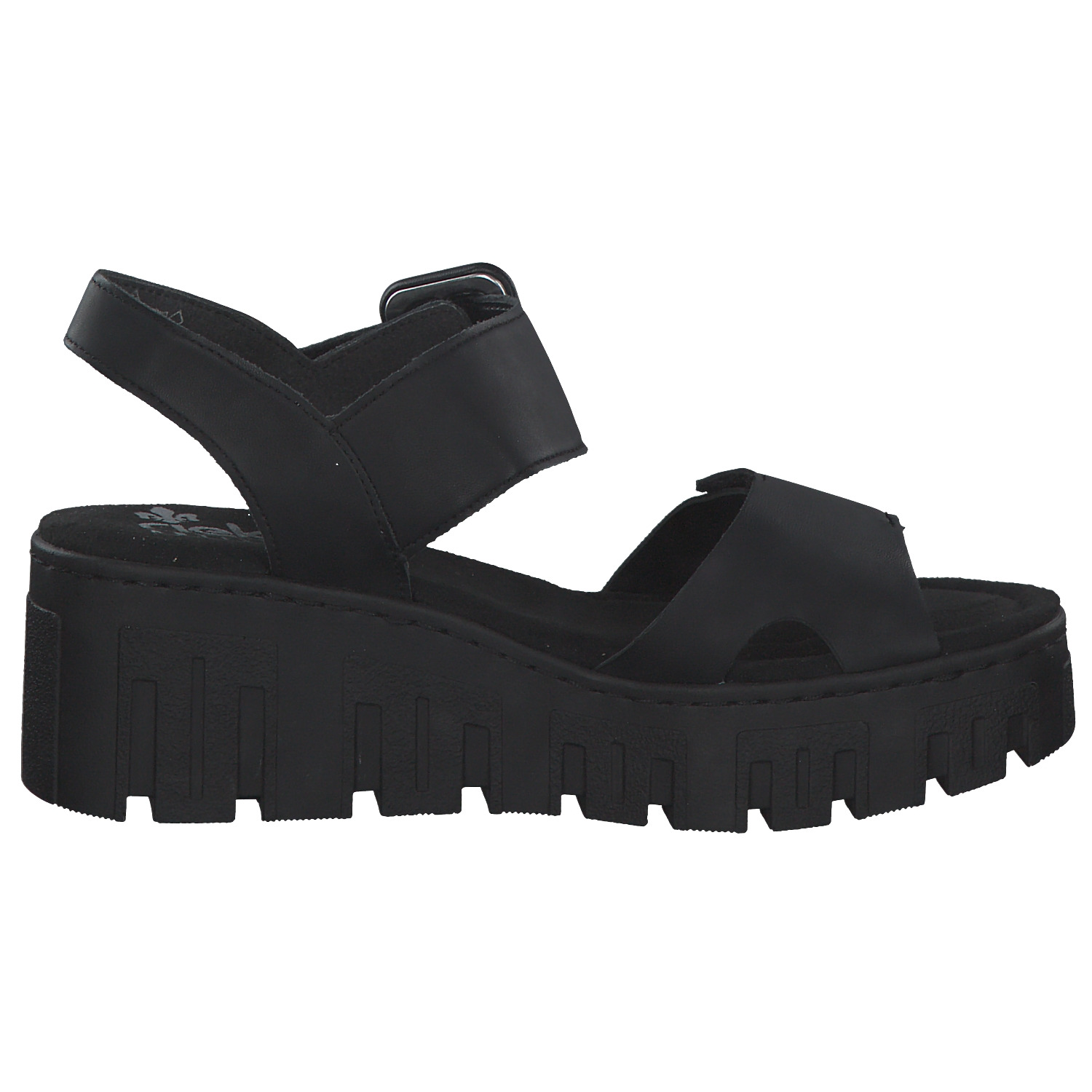 Rieker 68050, Plateau-Sandaletten, Damen, schwarz/black