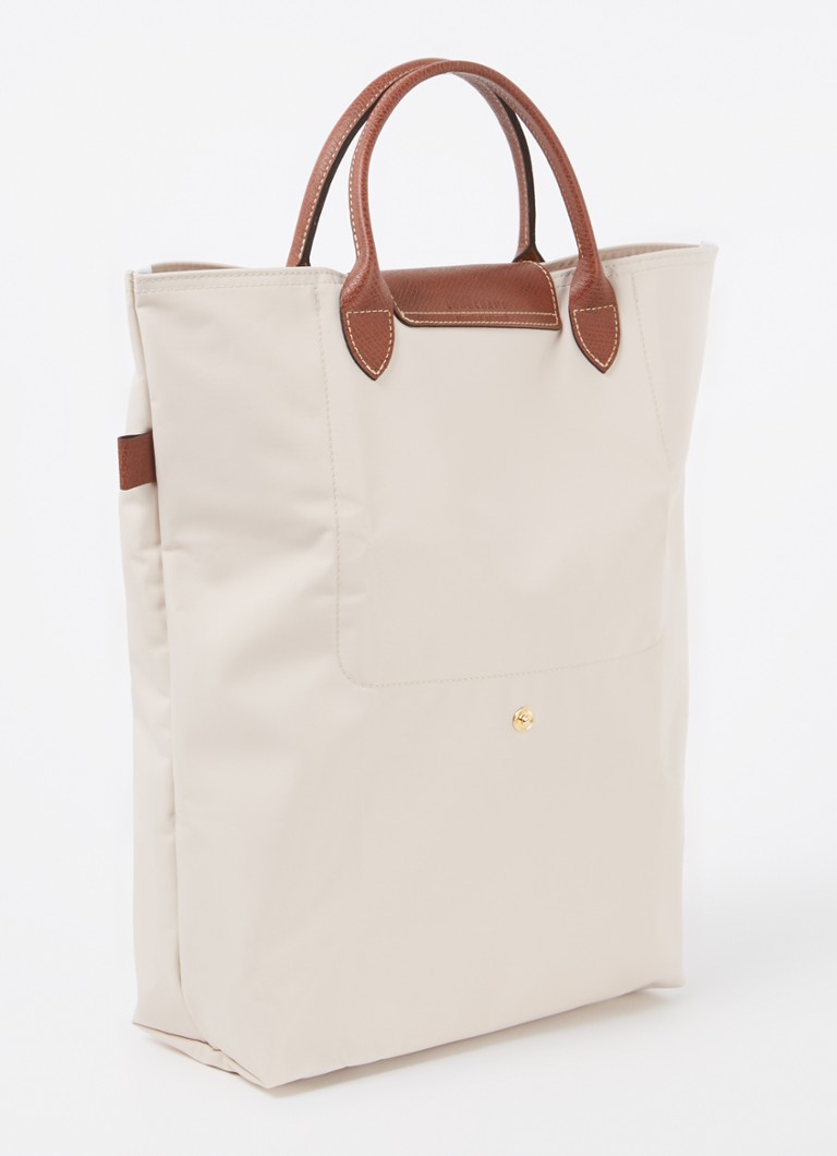 Geantă Longchamp Le Pliage Original, mărimea M, cu detalii din piele.