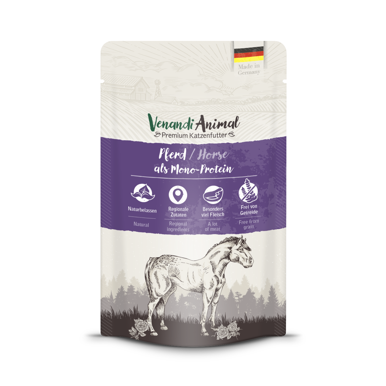 Venandi Nassfutter Venandi Animal Mono-Protein 12x125 g Pferd