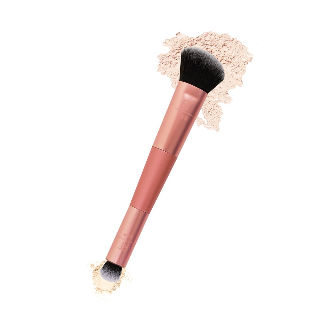 Real Techniques RT - DUAL ENDED: SET + BAKE Pinceau maquillage
