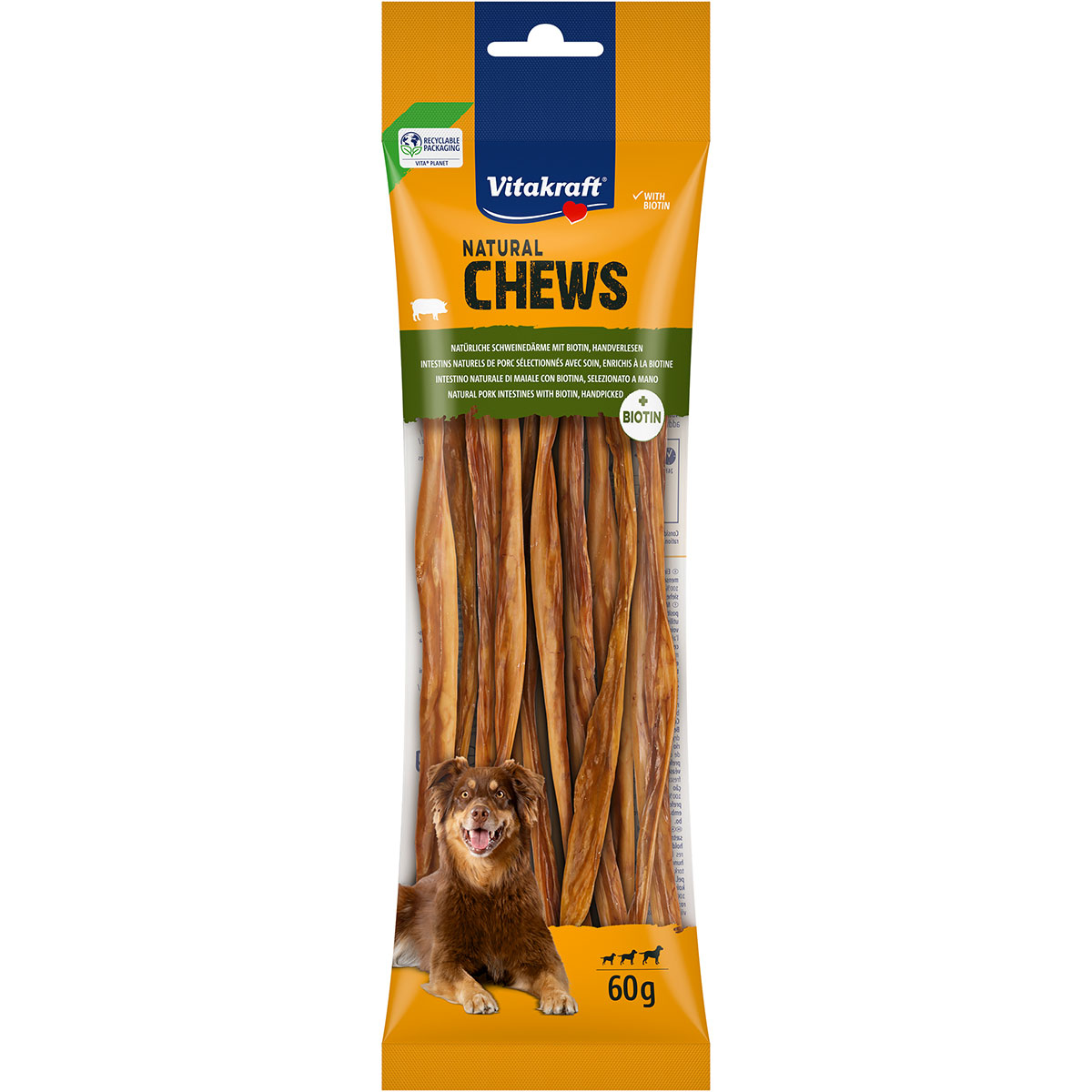 Vitakraft CHEWS pure Schweinedarm getrocknet 60g bei ZooRoyal