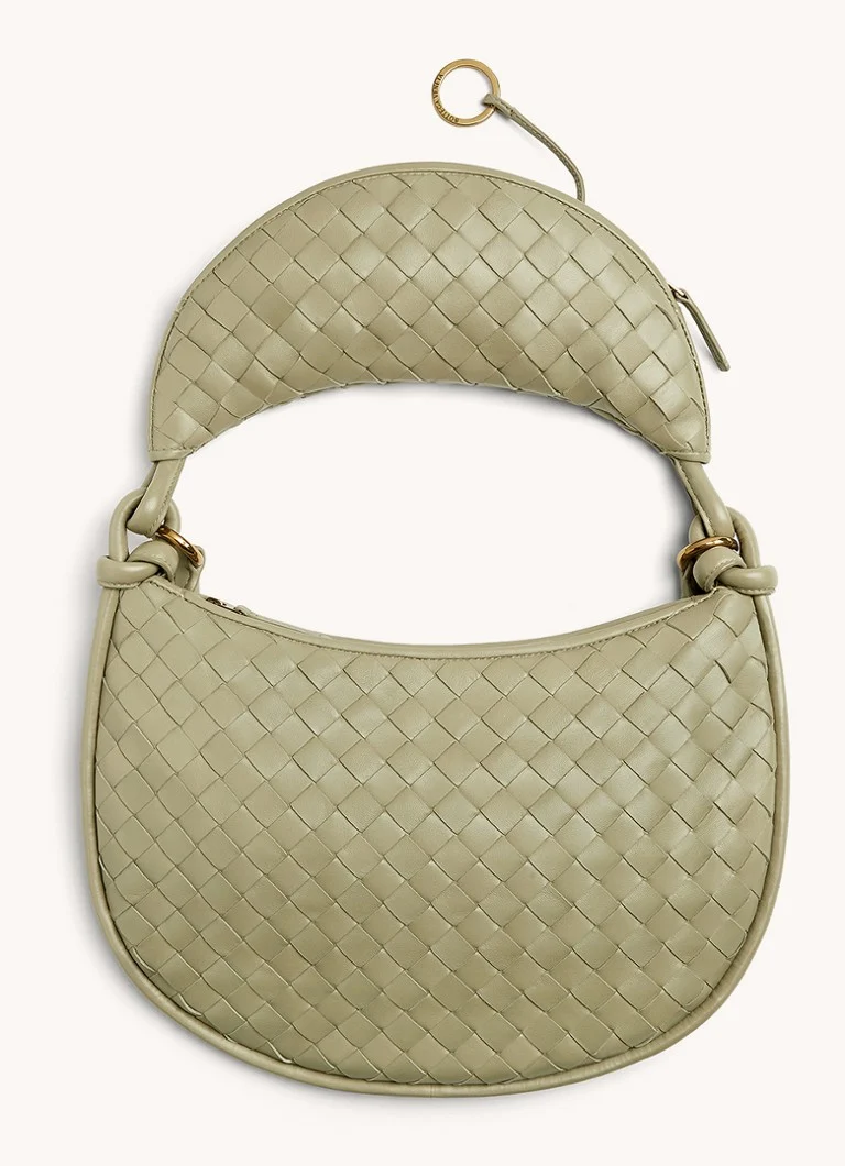 Bottega Veneta Gemelli Średnia torba na ramię ze skóry jagnięcej