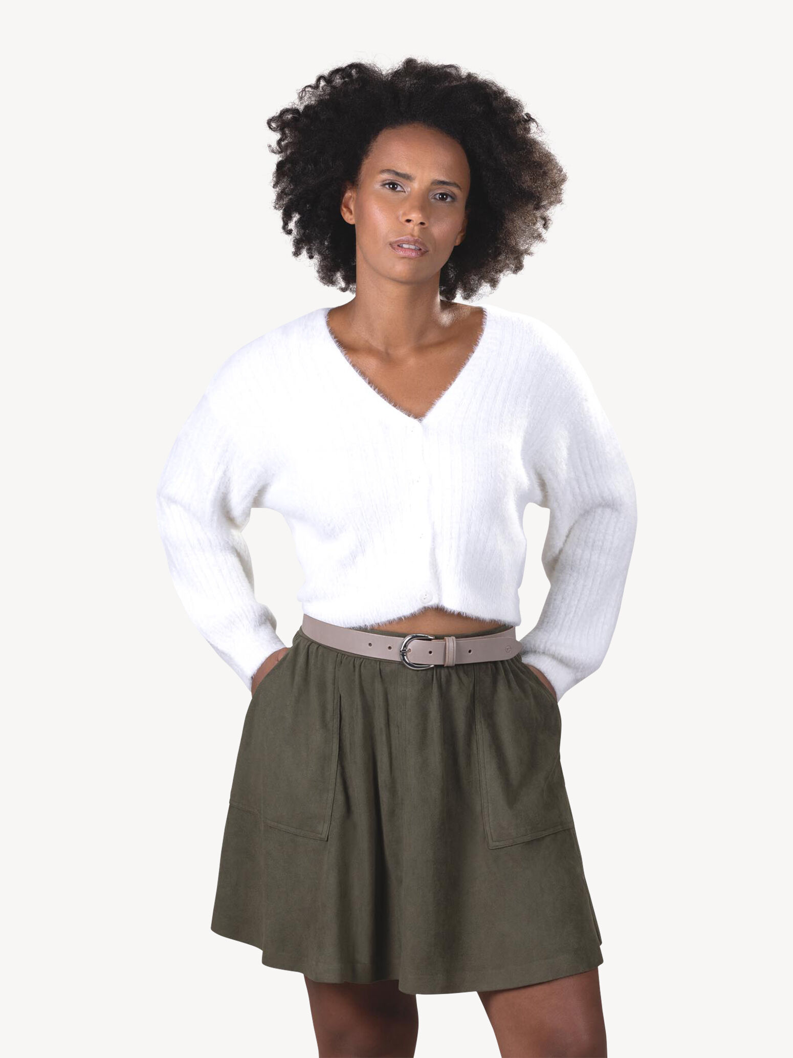 Ceinture en cuir - gris