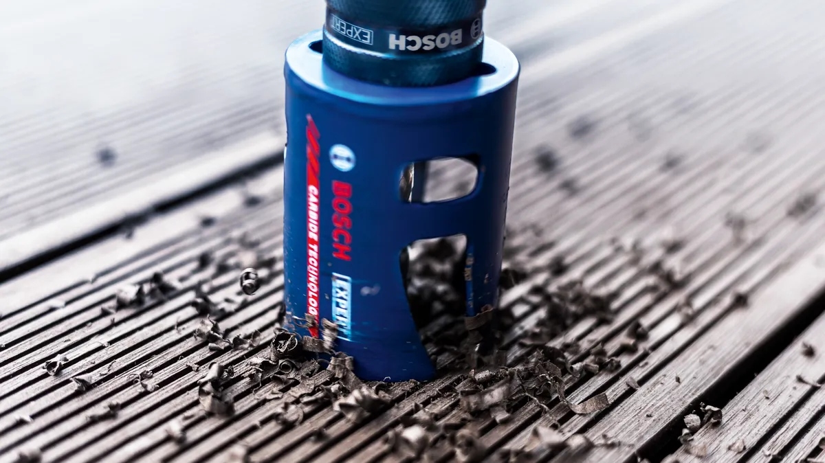 Set carotă Bosch Blue Accessories 2608901951 EXPERT Power-Change pentru materiale de construcții, electrician, 20/25/32/38/51/64 mm, 10 piese