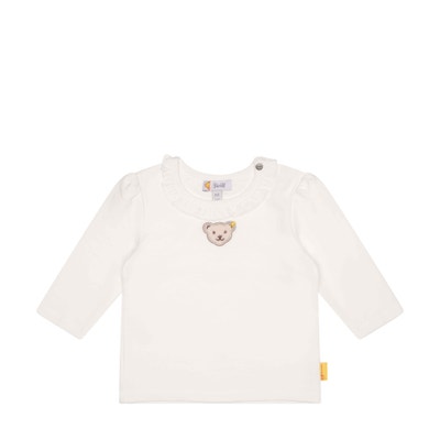 T-Shirt langarm, weiß für Mädchen