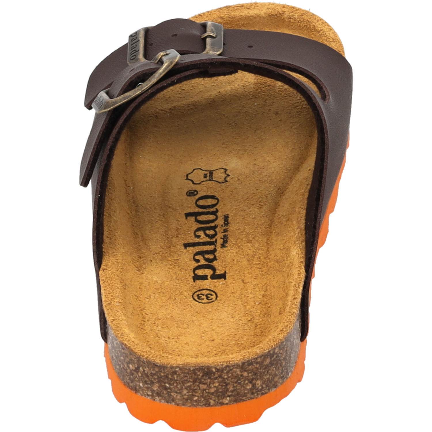 Palado Kids Korfu B Basic, Pantoletten, Kinder, Dunkelbraun/Orange