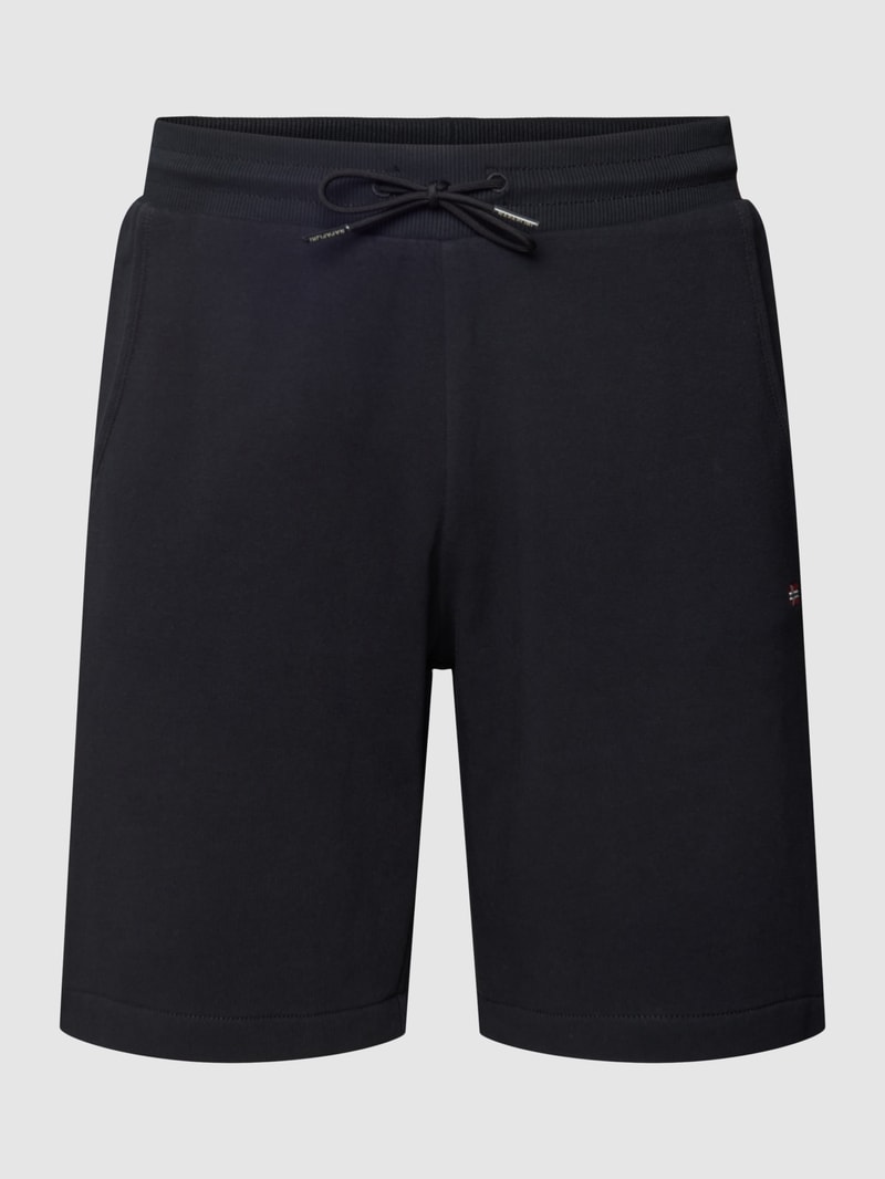 Sweatshorts mit Logo-Stitching in schwarz