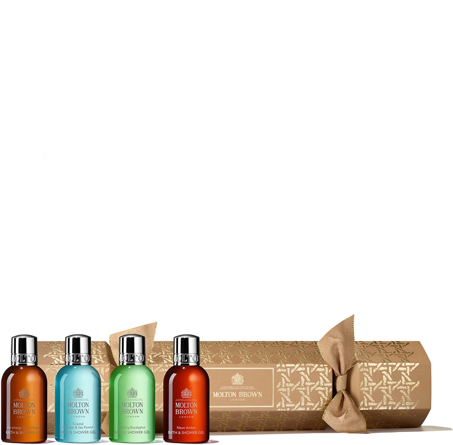 Molton Brown Woody & Spicy Christmas Cracker - 4 mini Gels Douche pour Homme