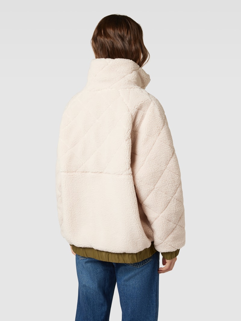 Fleecejacke aus Teddyfell in Schlupfform in beige