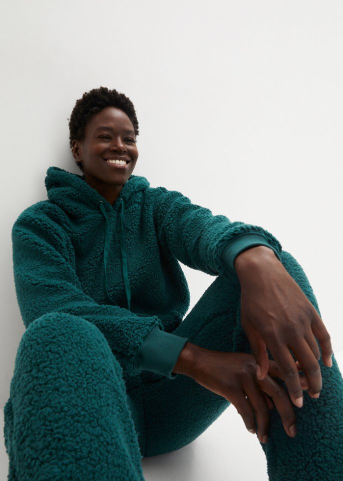 Teddy-Fleeceshirt, Oversize