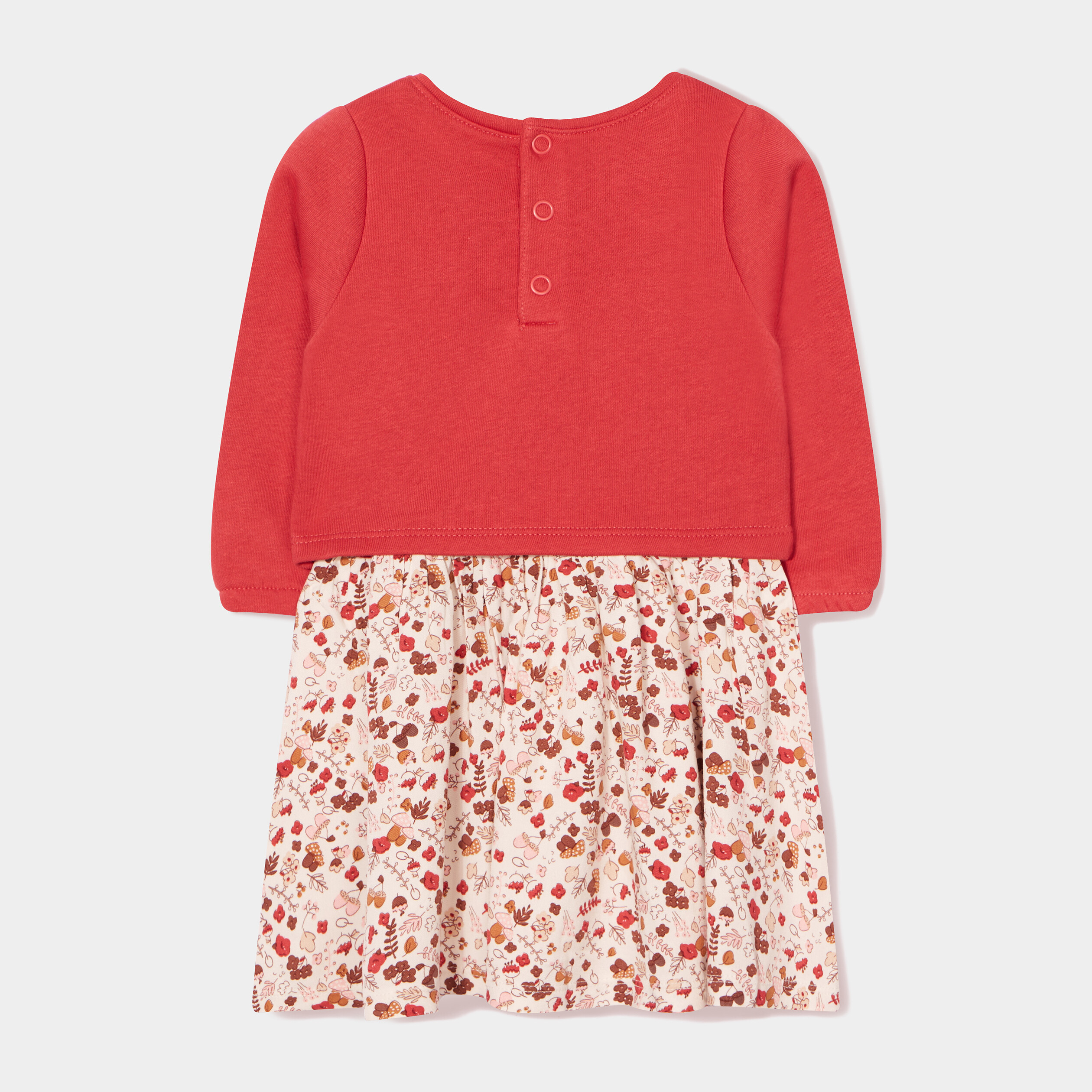 Robe effet 2-en-1 évasée Creeks ecru bébé fille | La Halle