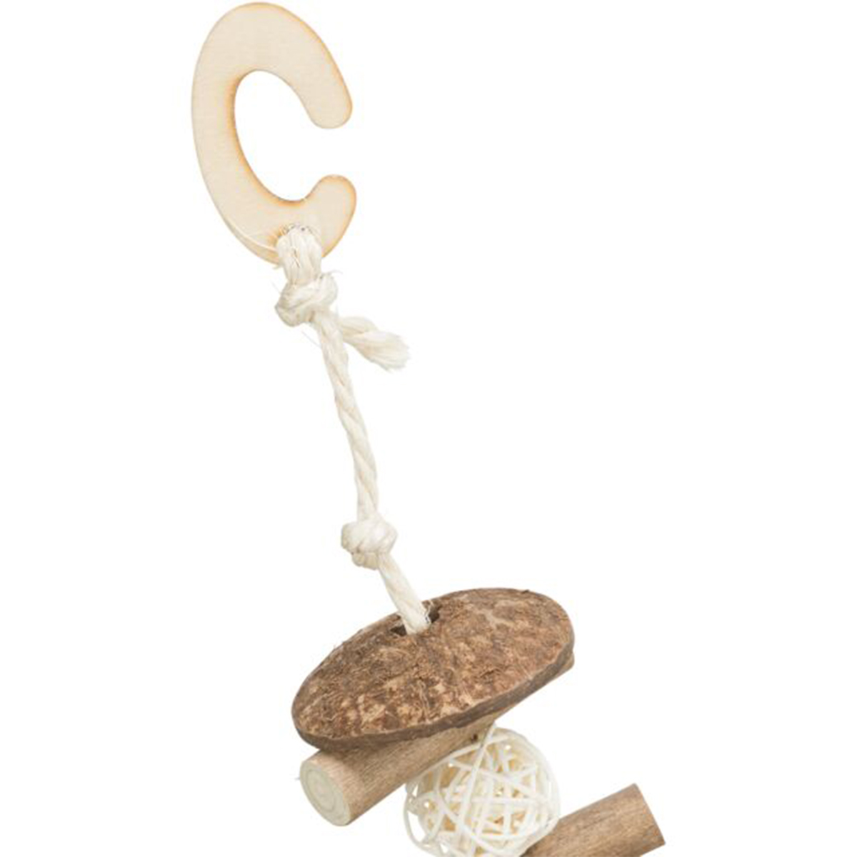 Trixie Knabberschaukel, Kokosnuss/Holz/Rattan, 20 × 30 cm