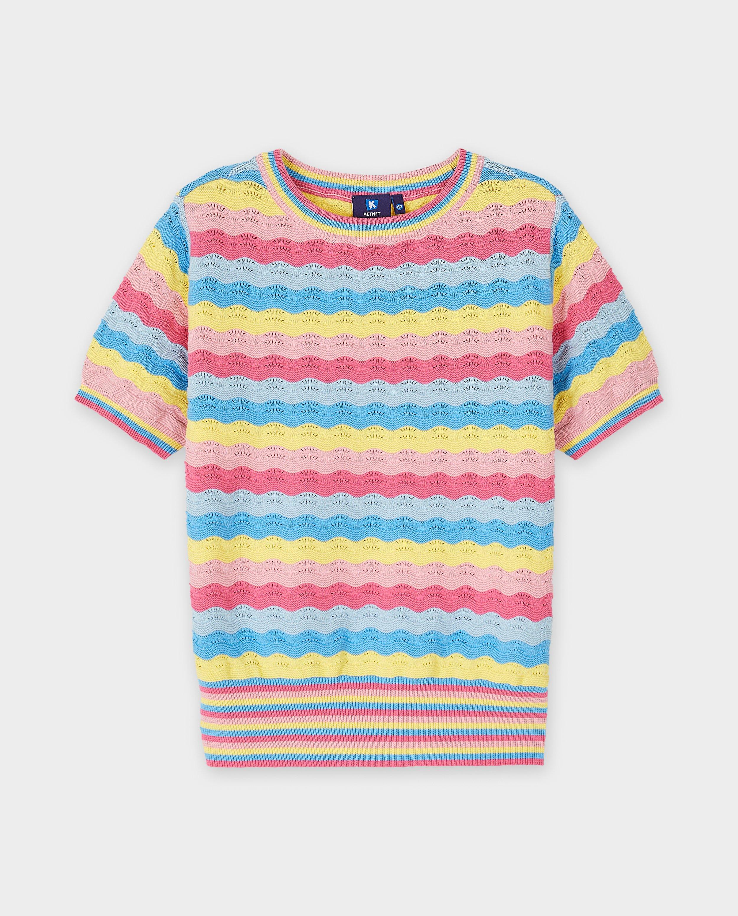 Pulover croșetat Like Me cu broderie ajurata, 116-164 roșu închis