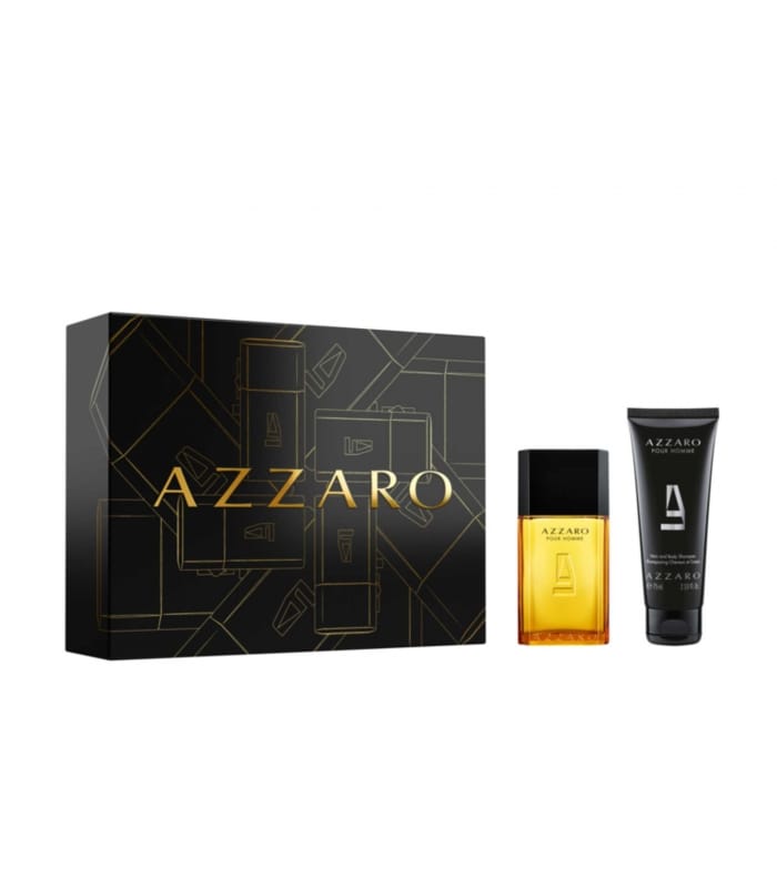AZZARO POUR HOMME-Coffret Eau de Toilette + Shampooing Cheveux et Corps