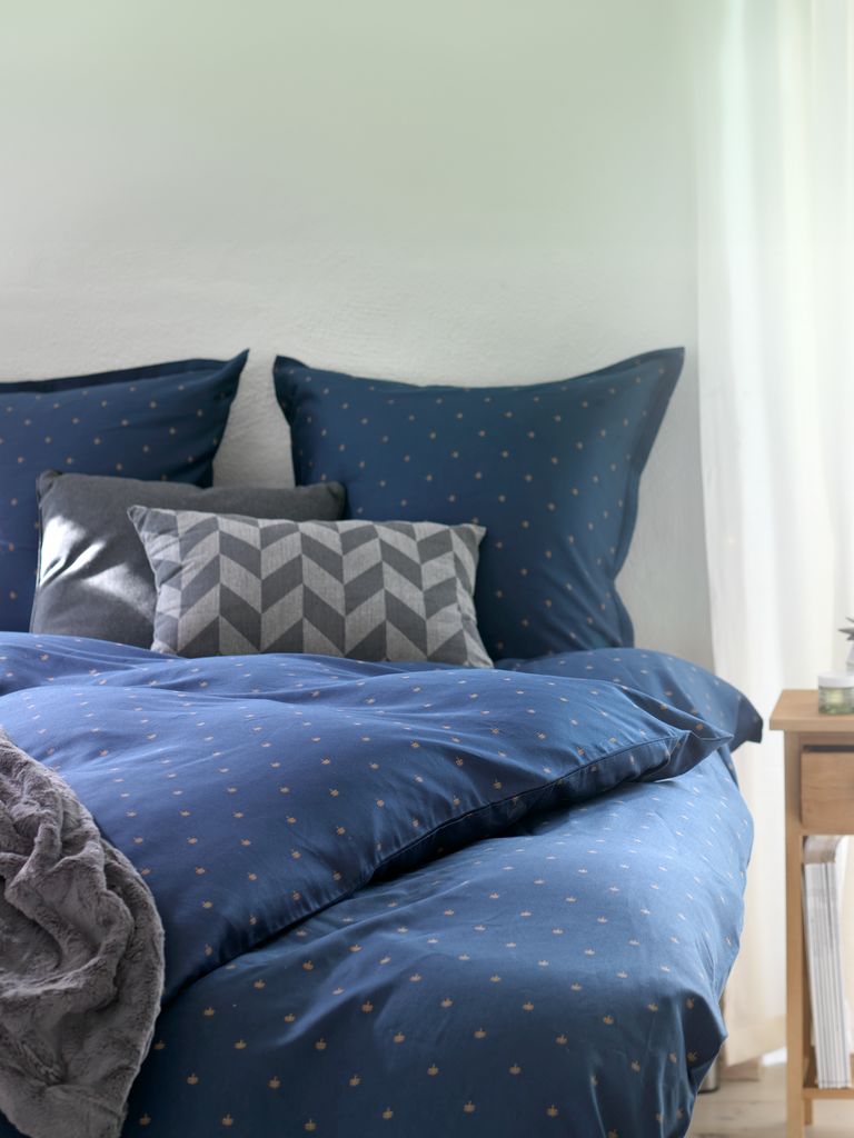 STELLA plus STELLA roupa de cama de cetim 140x200 azul