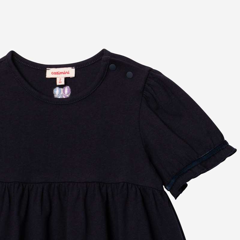 T-shirt bébé fille manches ballon bleu Catimini