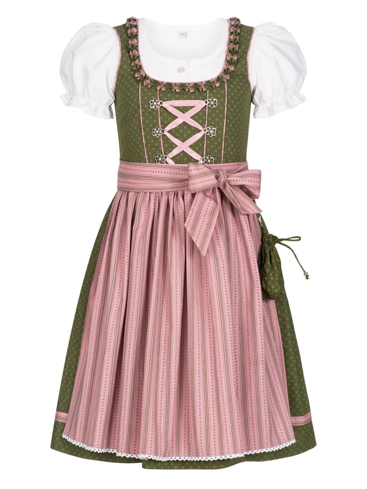 Nübler Kinderdirndl 3-teilig Nabilia in Grün günstig kaufen