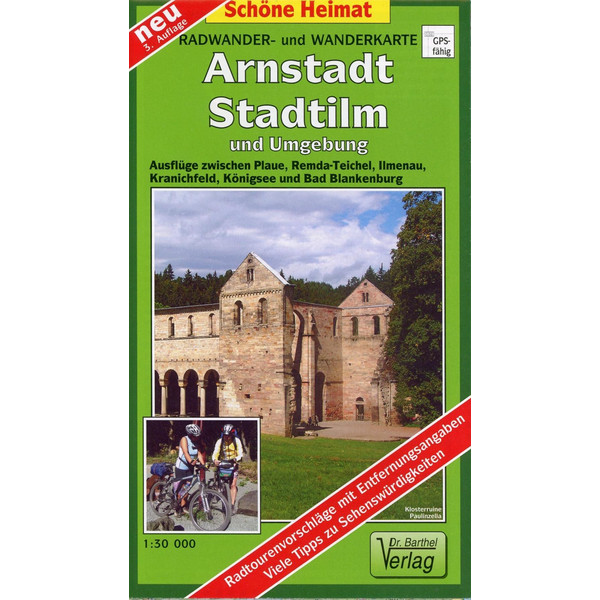 Radwander- und Wanderkarte Arnstadt, Stadtilm und Umgebung 1 : 35 000 - Wanderkarte