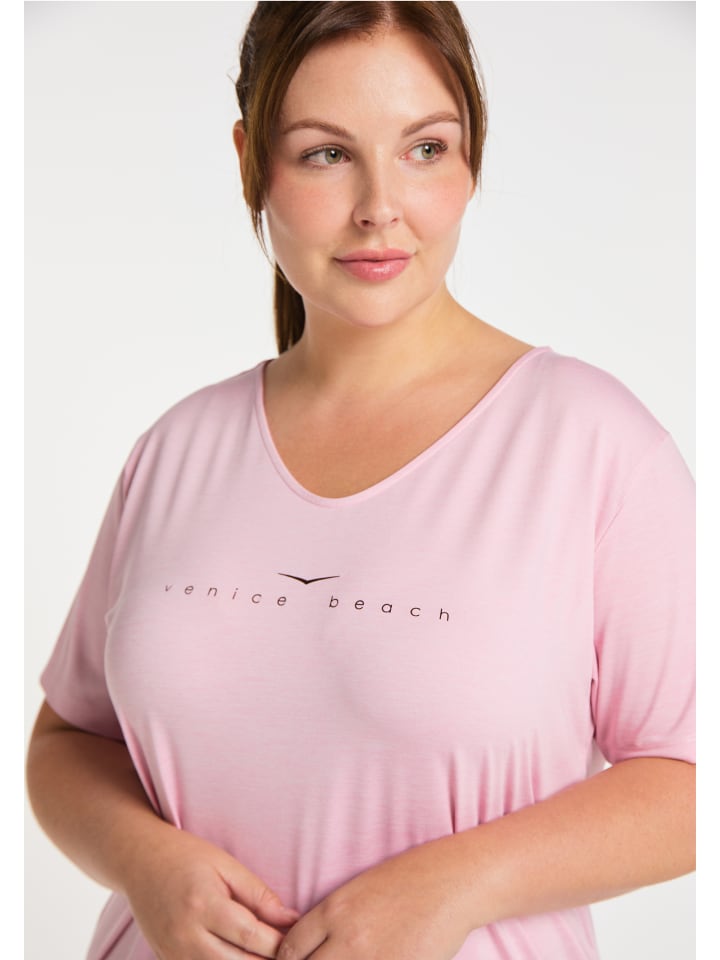 Venice Beach V-Shirt Curvy Line Sui in cameo rose günstig kaufen