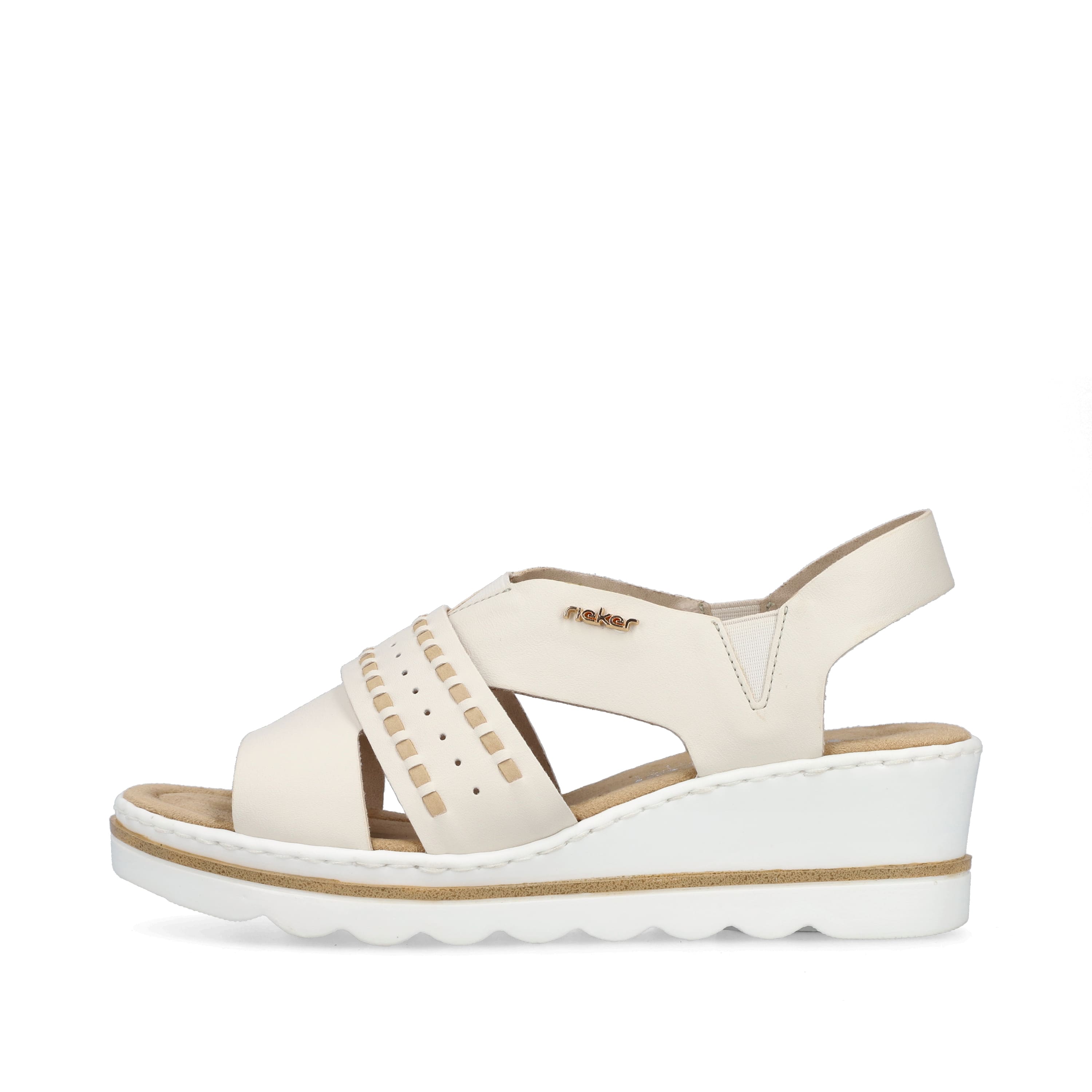 Rieker Damen Keilsandaletten hellbeige