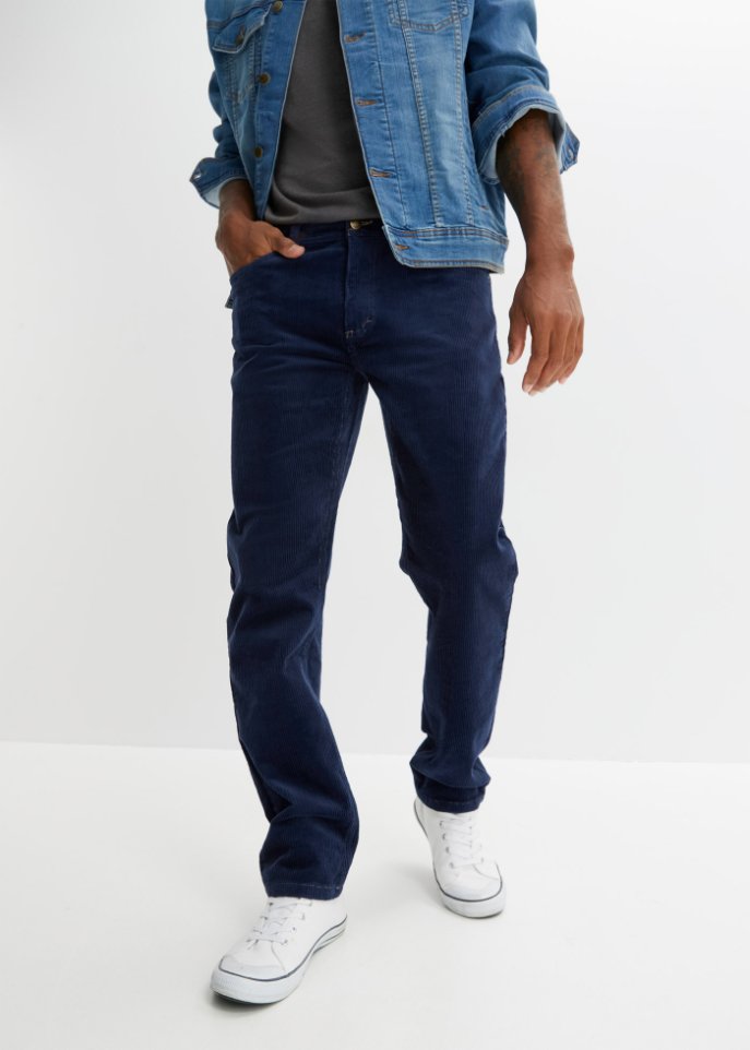 Regular Fit Stretch-Cordhose, Straight