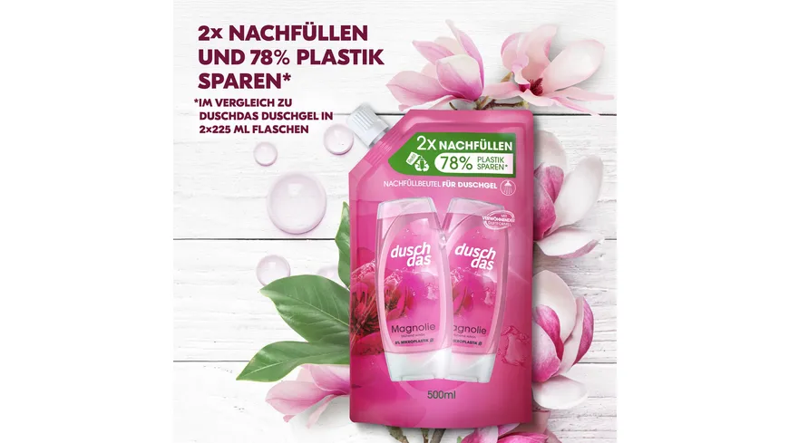 Duschdas Duschgel Magnolie Nachfüllbeutel 500 ml 500 ml