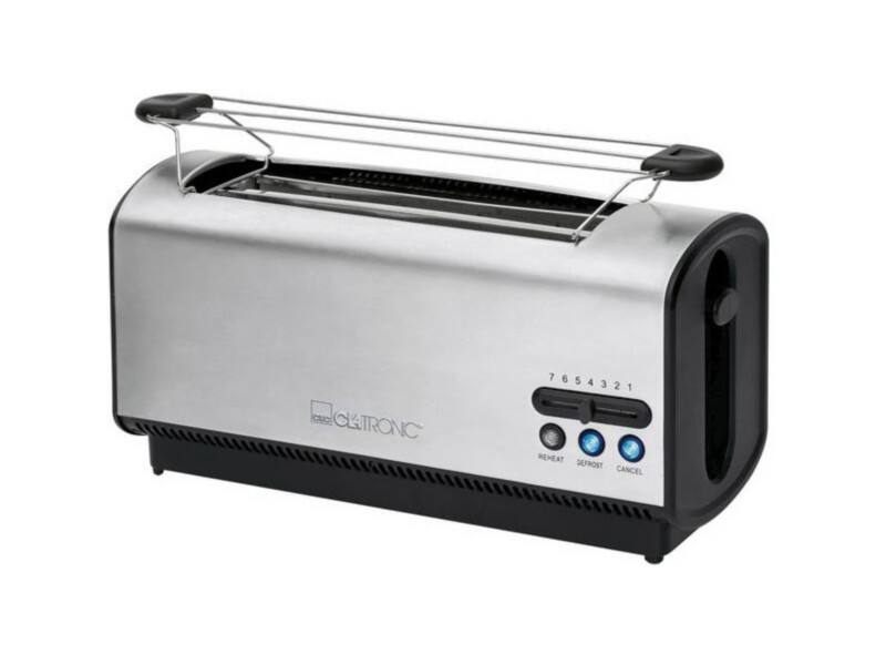 CLATRONIC Toaster Schwarz, Edelstahl Edelstahl 1200 W TA3687