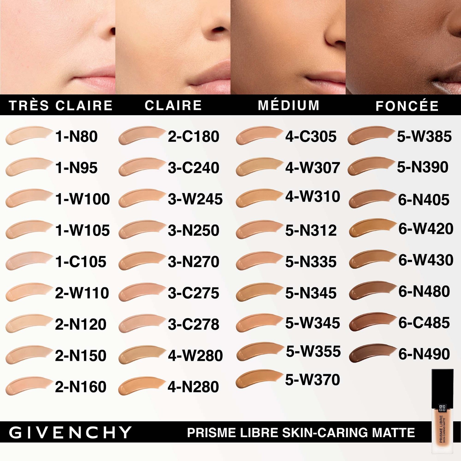 Givenchy ādu kopjošs matēts krēms