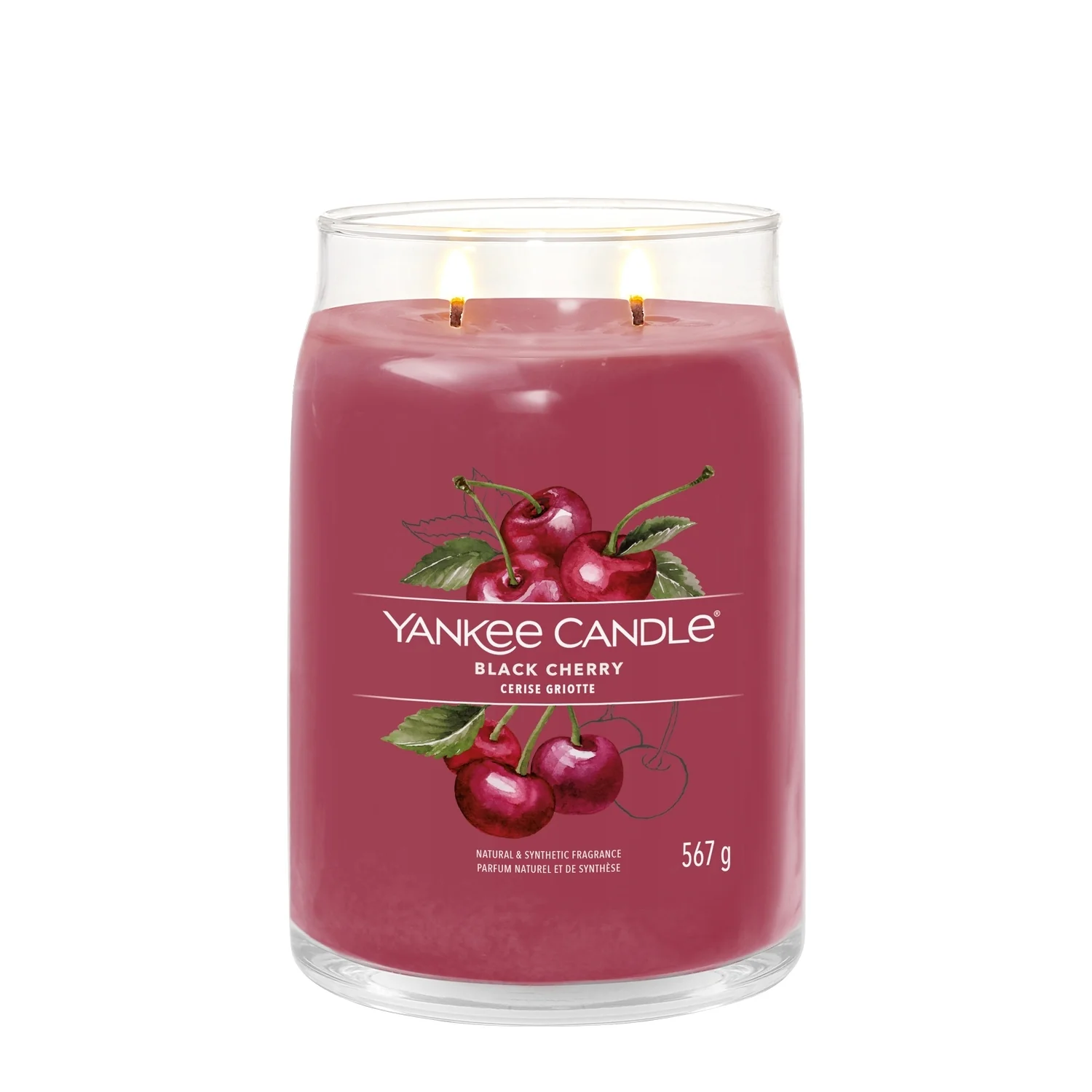 Velas aromáticas Signature Jar Candles Black Cherry - Candela Fumata