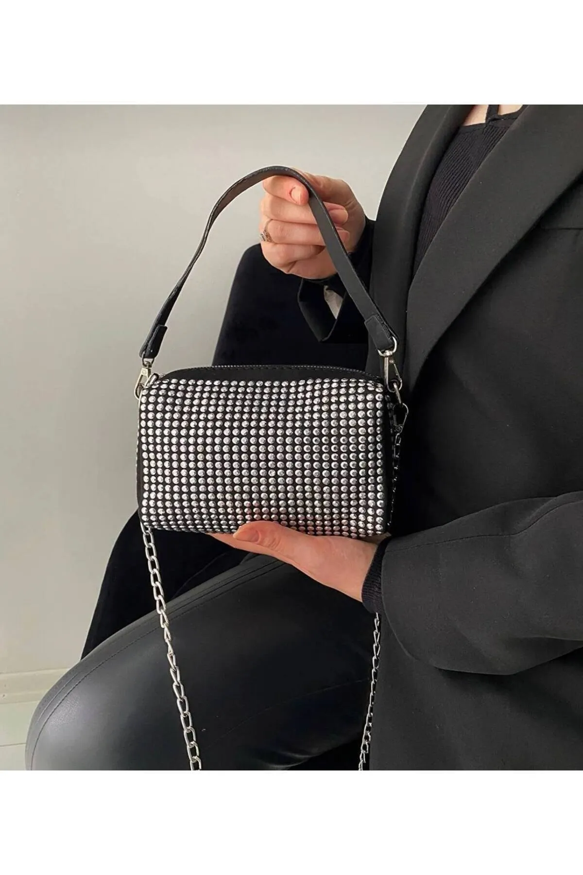 Fiori  Abendtasche - Schwarz - Unifarben