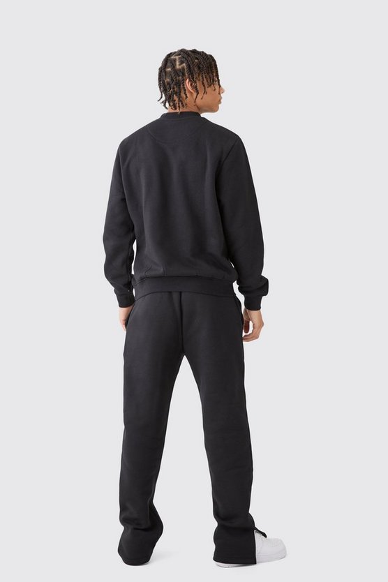Sweatshirt-Trainingsanzug mit geteiltem Saum