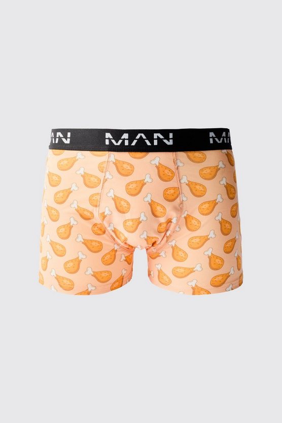 Man Boxershorts mit Hahnentritt-Print