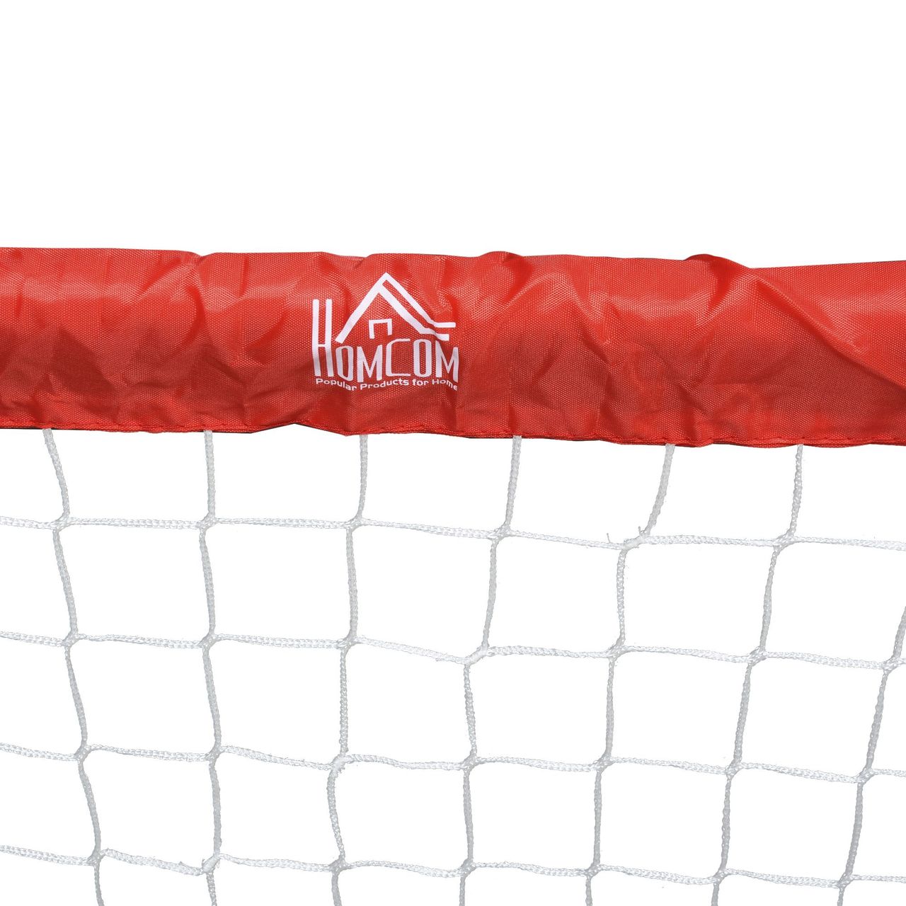 HOMCOM Fußballtore Fußballnetz 2er Set Minitore Faltbar Stahl(Q195) Tetrolon Rot 90 x 36 x 60 cm