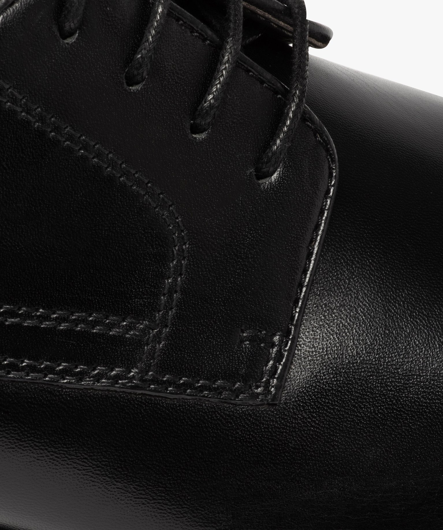 Derbies homme unies en cuir à lacets ronds noir | GEMO