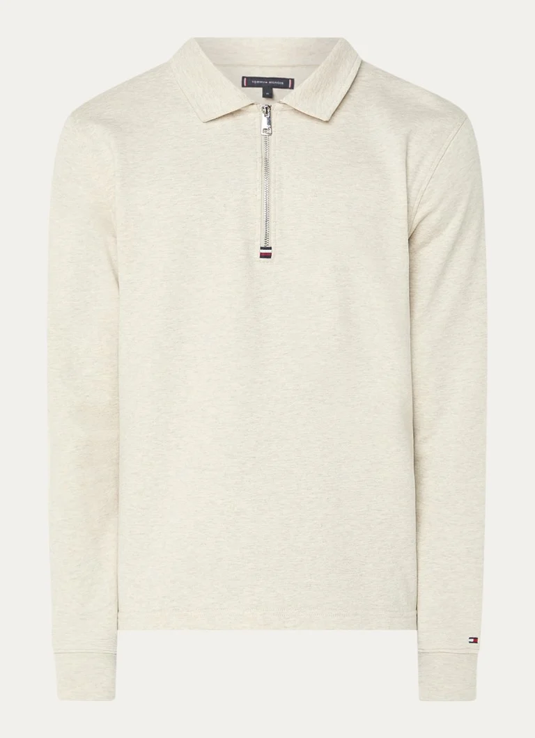 Pulover Tommy Hilfiger din tricot subțire, închis cu fermoar